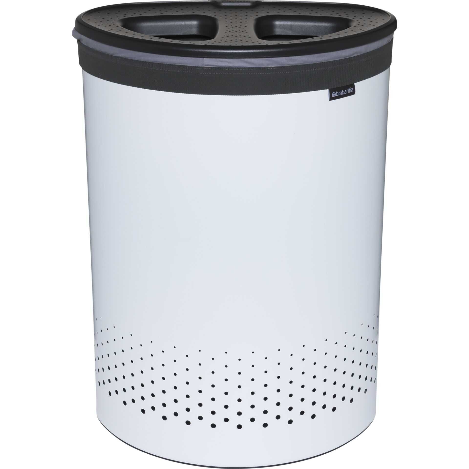 Brabantia Wäschekorb, 55 L dunkelgrau / weiss