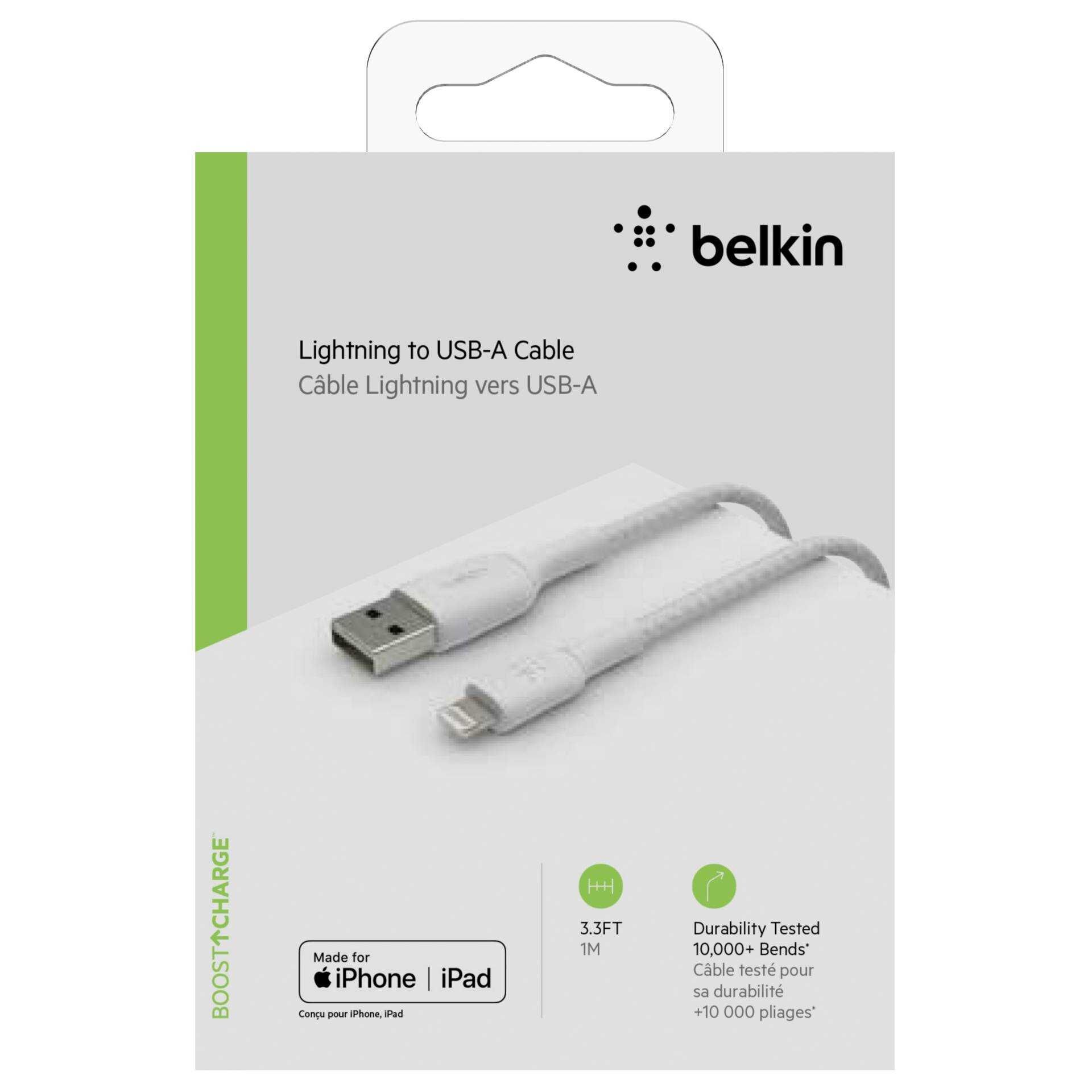 Belkin BOOST CHARGE - Lightning-Kabel - Lightning männlich bis USB männlich - 1 m - weiß - für Apple iPad/iPhone/iPod (Lightning)