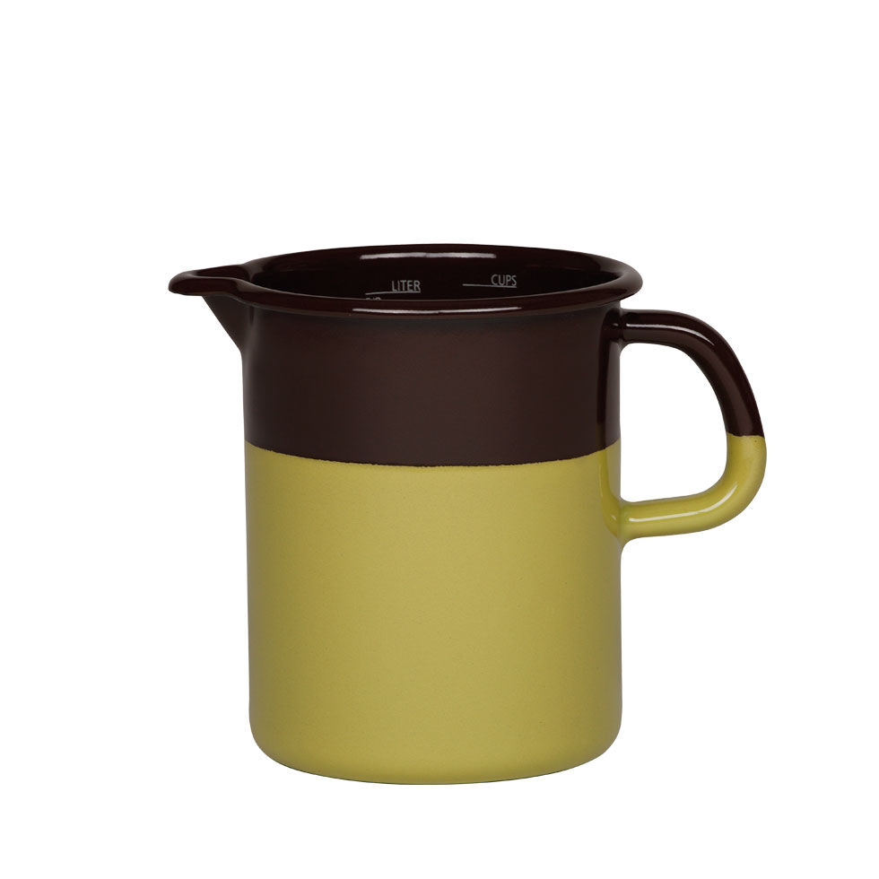 Riess Küchenmaß Ø9cm 0,5 Liter Sarah Wiener Emaille Schoko/Pistazie