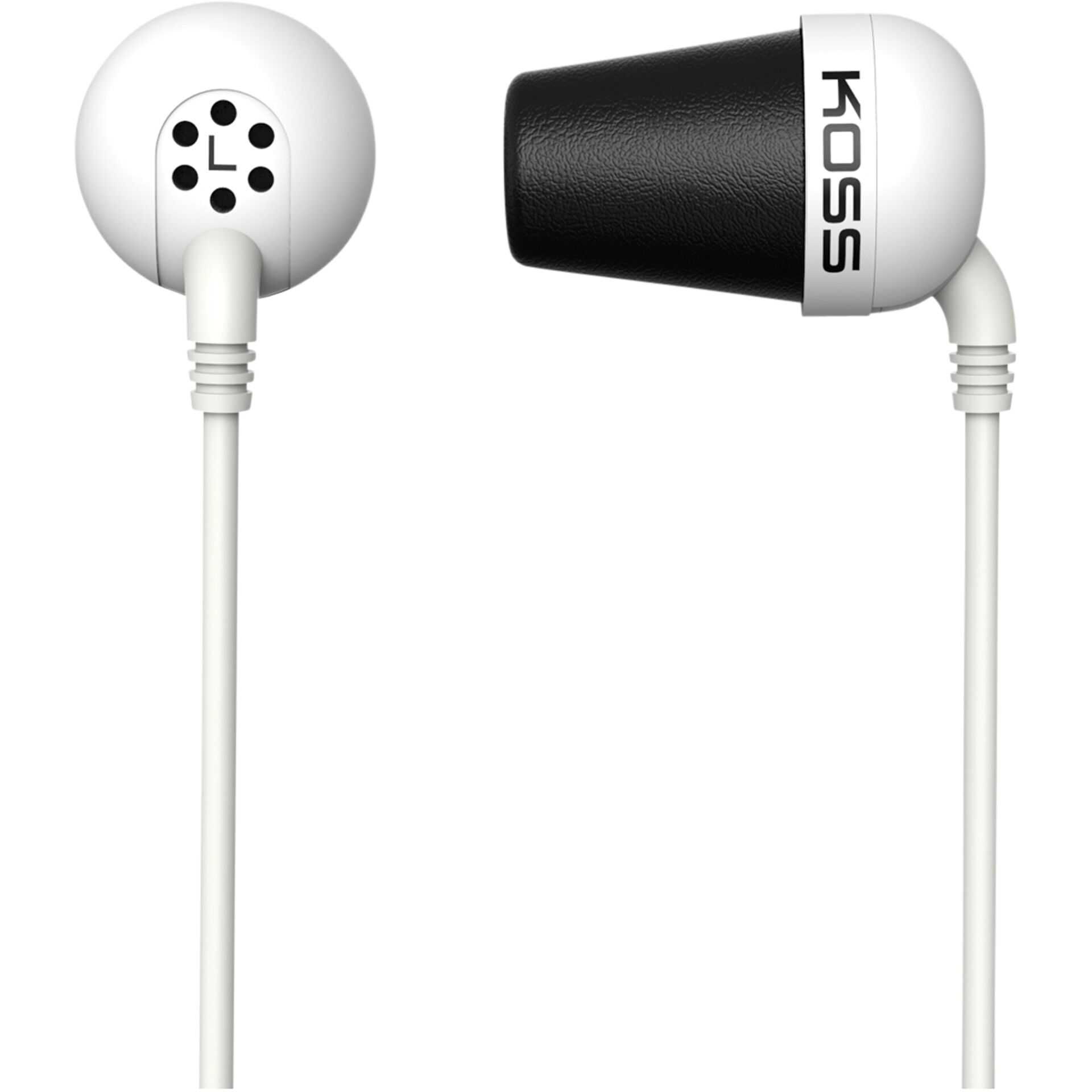 Koss PLUG - Ohrhörer - im Ohr - kabelgebunden - Geräuschisolierung - weiß