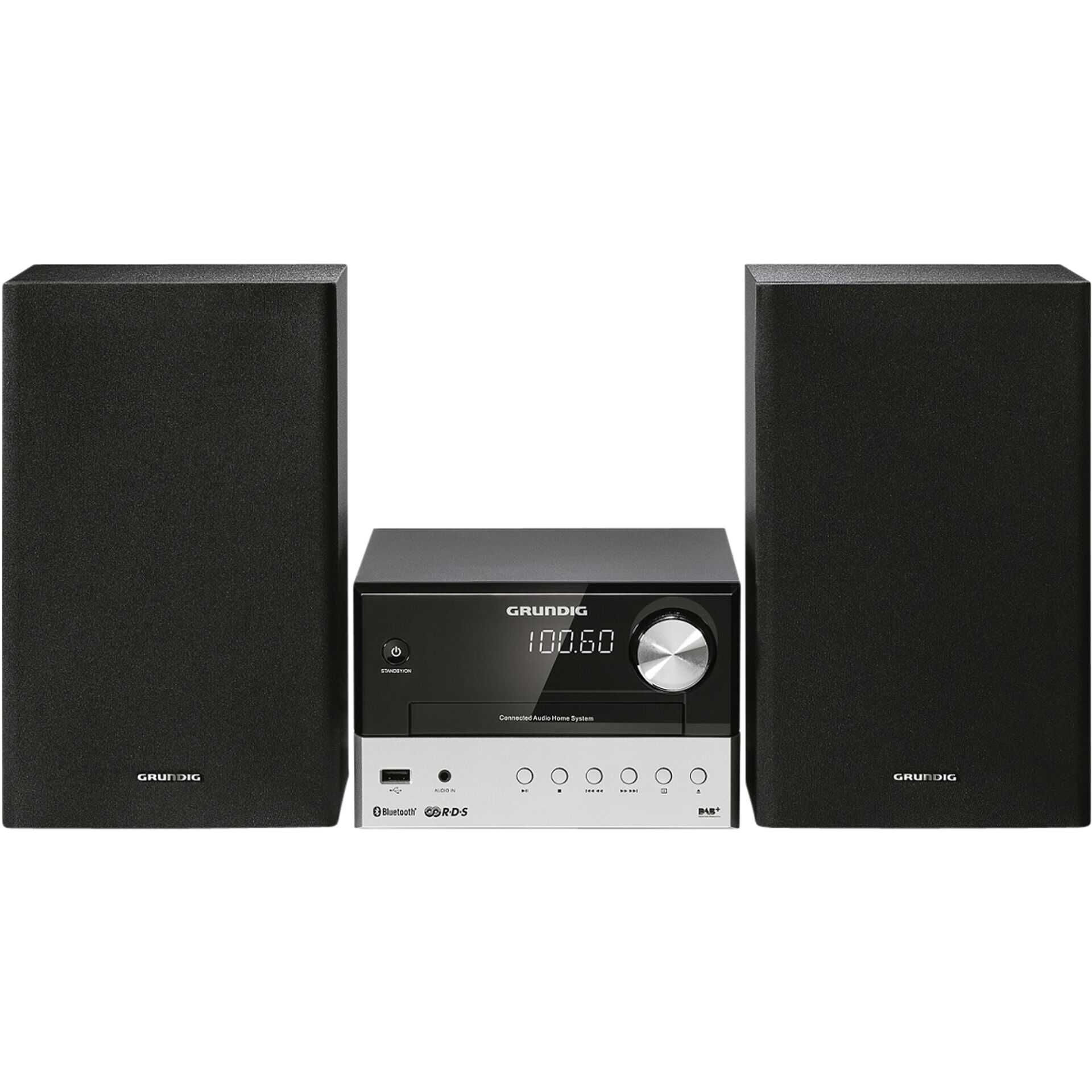 Grundig CMS 3000 BT DAB+ - Microsystem - 2 x 15 Watt - Silver/Black