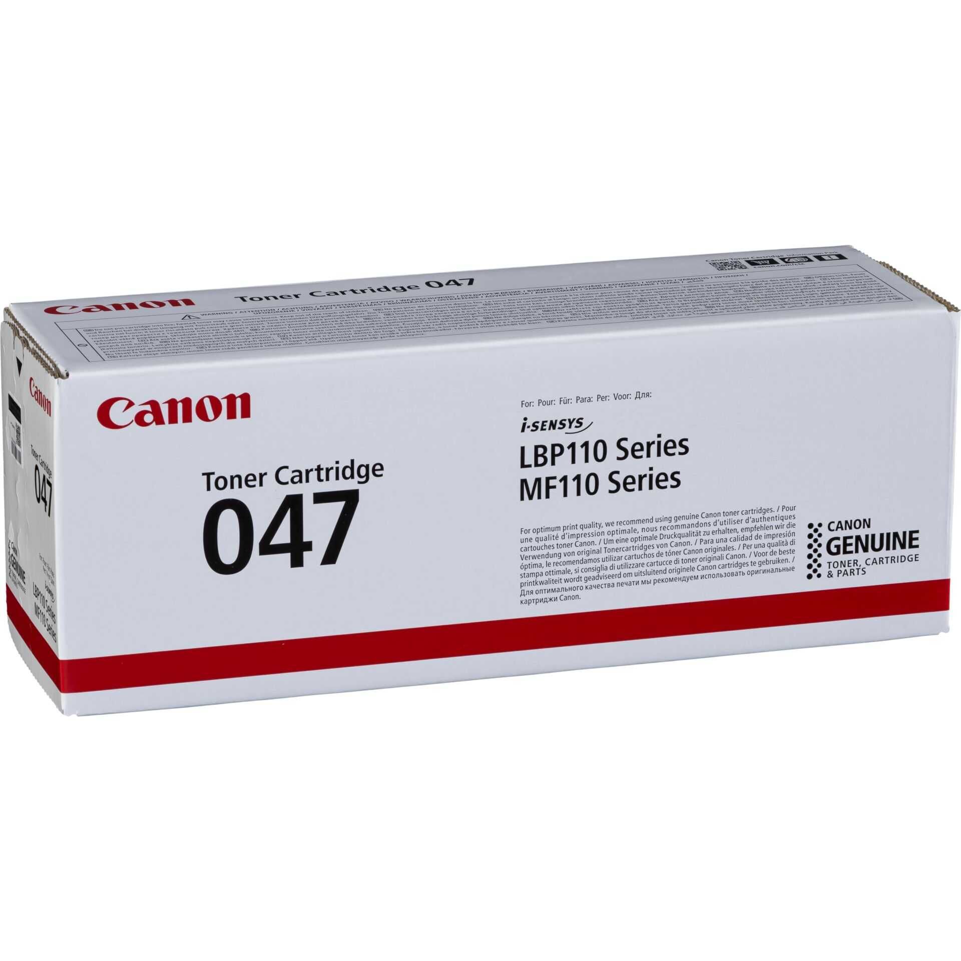 Canon 047 - Schwarz - original - Tonerpatrone - für ImageCLASS MF113w; i-SENSYS LBP112, LBP113w, MF112, MF113w
