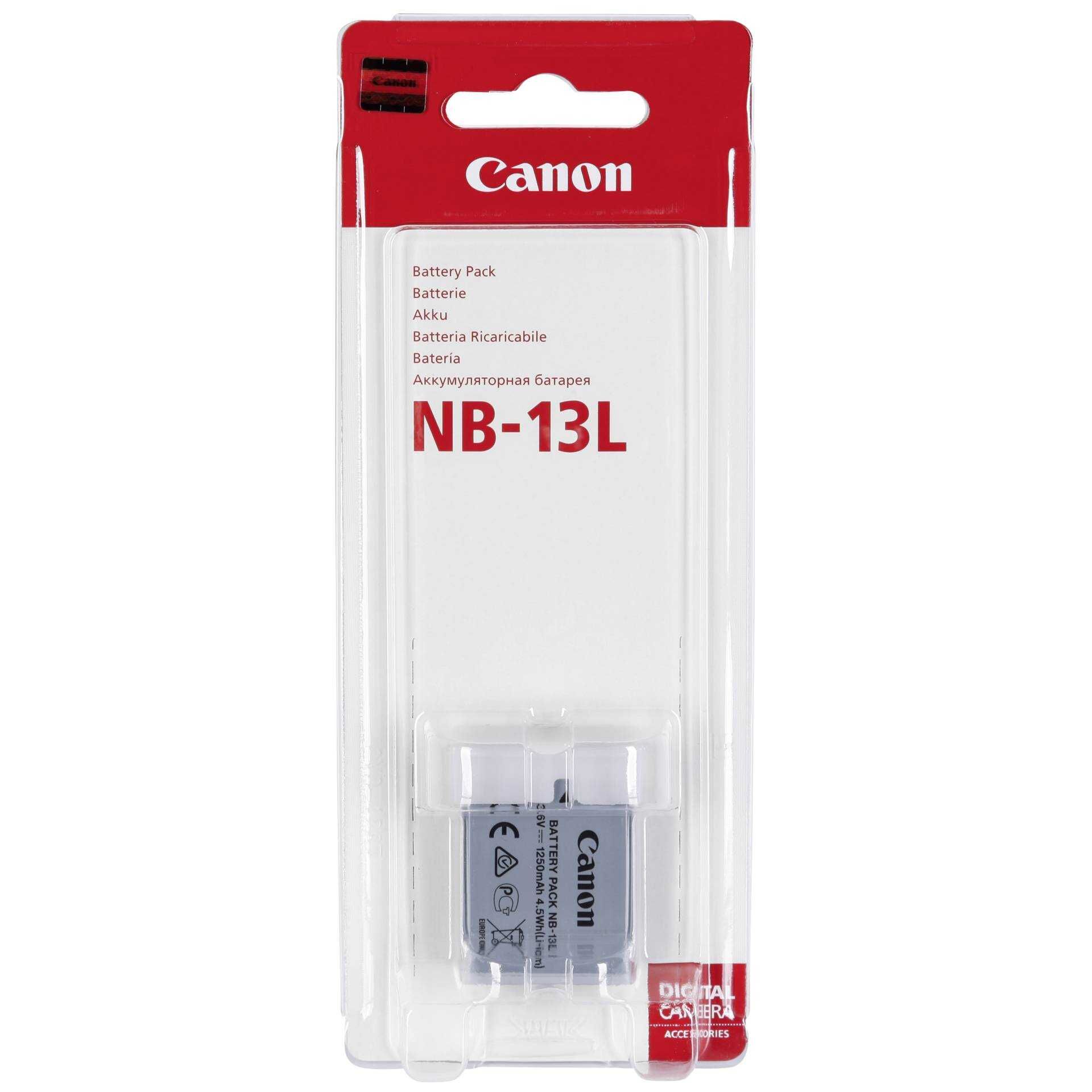 Canon Battery Pack NB-13L - Batterie - Li-Ion - 1250 mAh - für PowerShot G1, G5, G7, G9, SX620, SX720, SX730, SX740