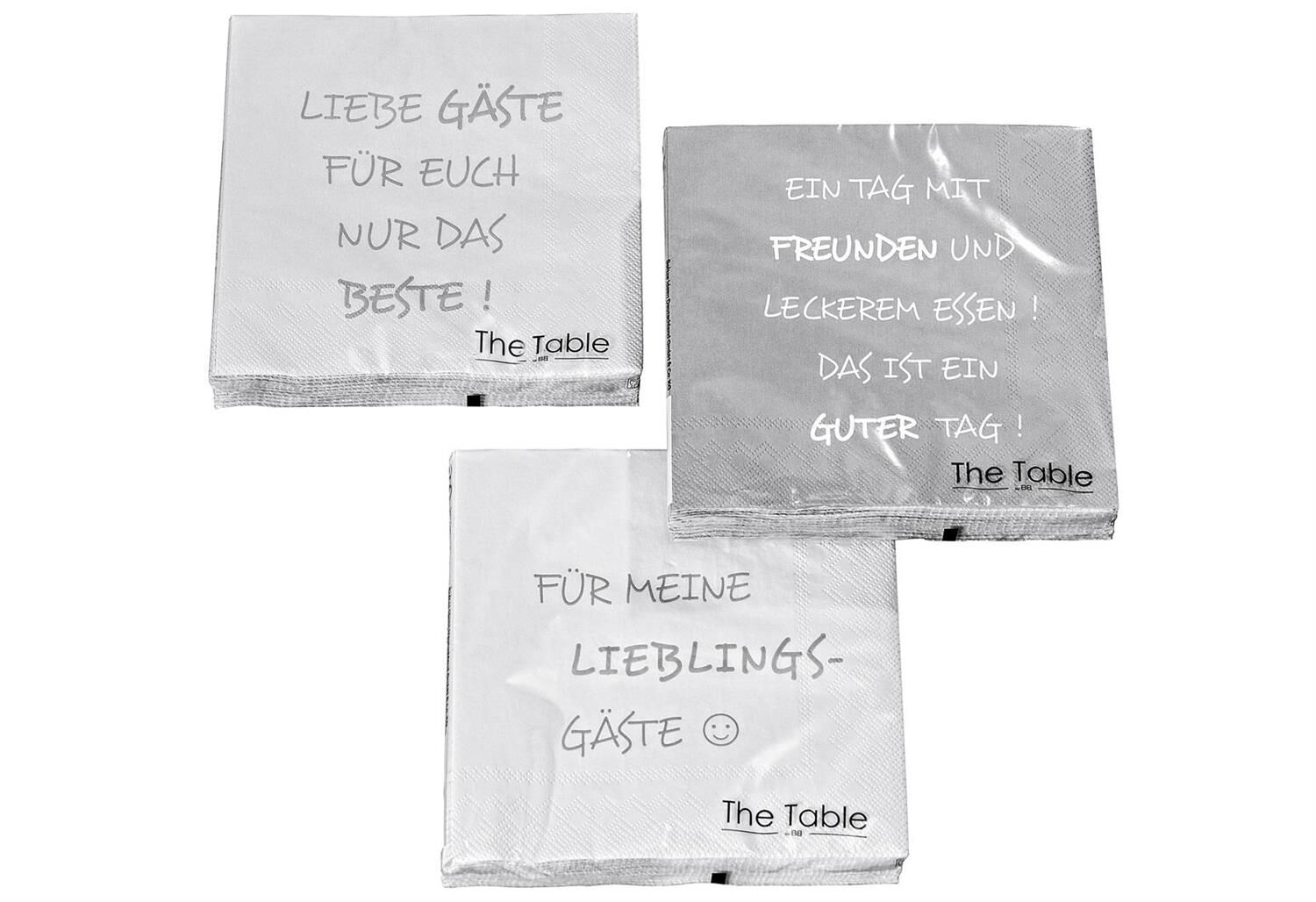 BOLTZE Lunch-Serviette Gäste sortiert 33x33cm 20er Pack