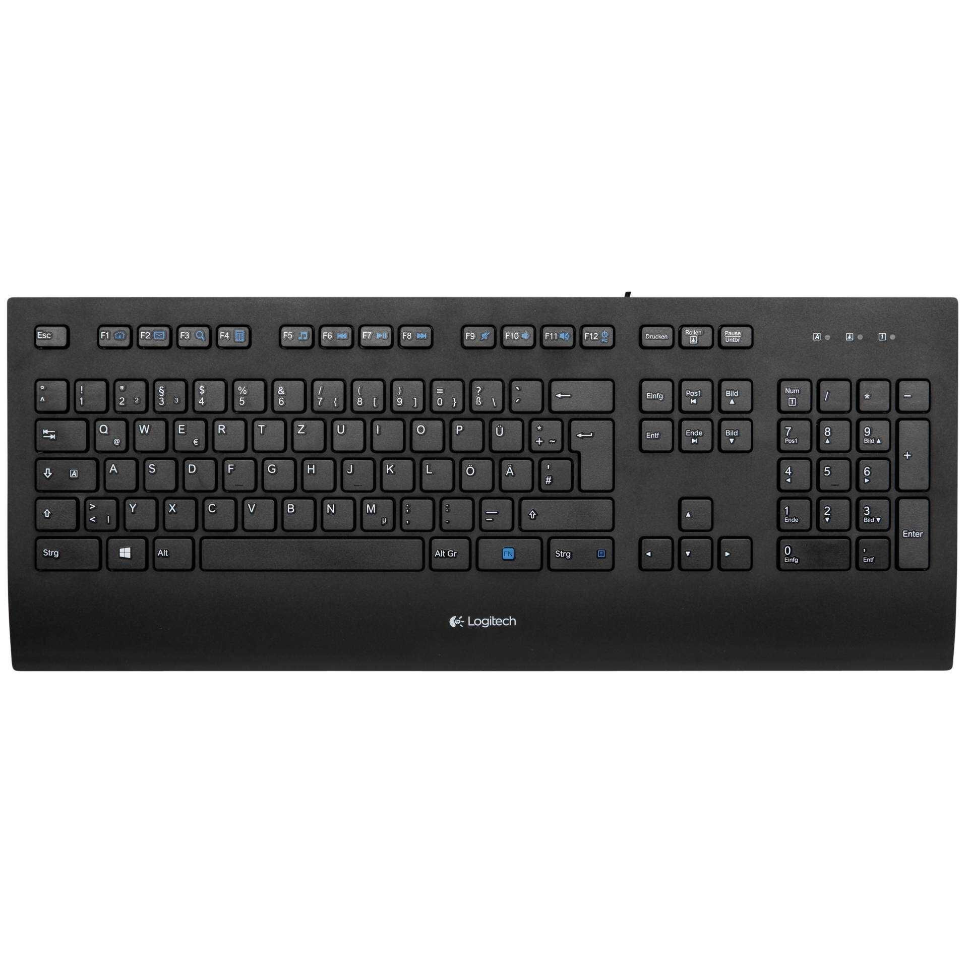 Logitech K280e - Tastatur - USB - Deutsch - Schwarz