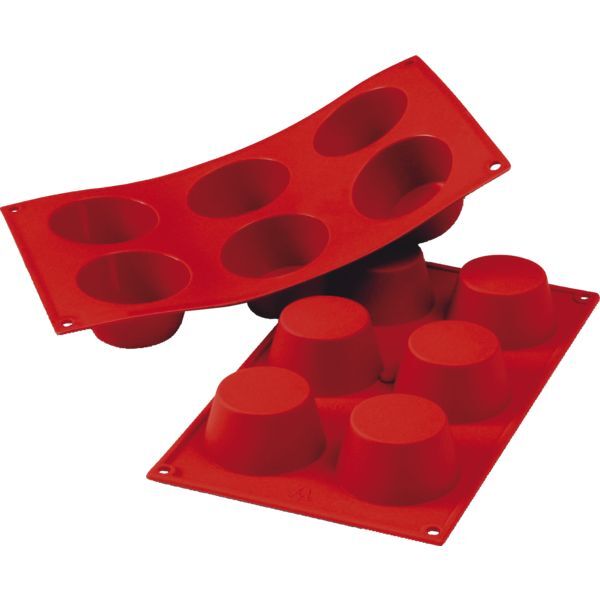 SILIKOMART Muffinform 6er, Silikon, Länge: 300 mm, Breite: 175 mm, ø: 69 mm