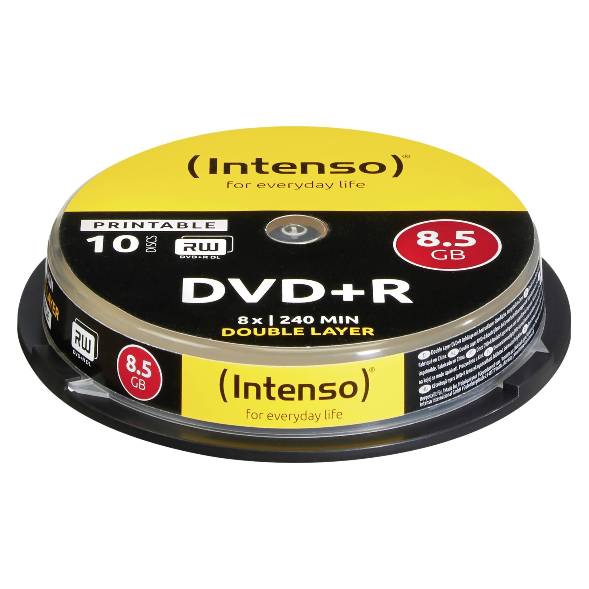 Intenso - 10 x DVD+R DL - 8.5 GB (240 Min.) 8x - Spindel