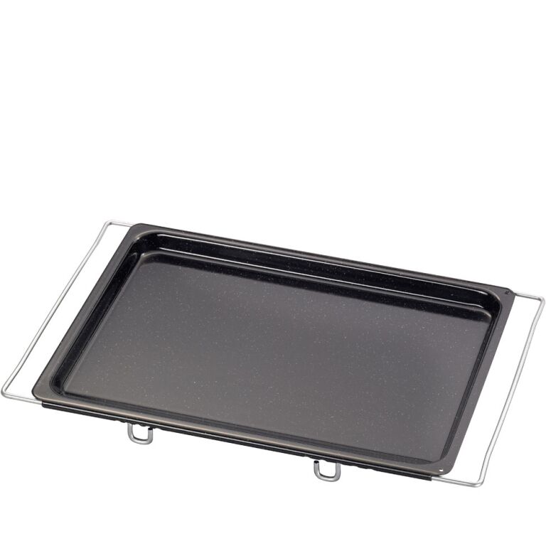 Riess Backblech Multiflex niedrig 41-51x33cm Schwarz Emaille