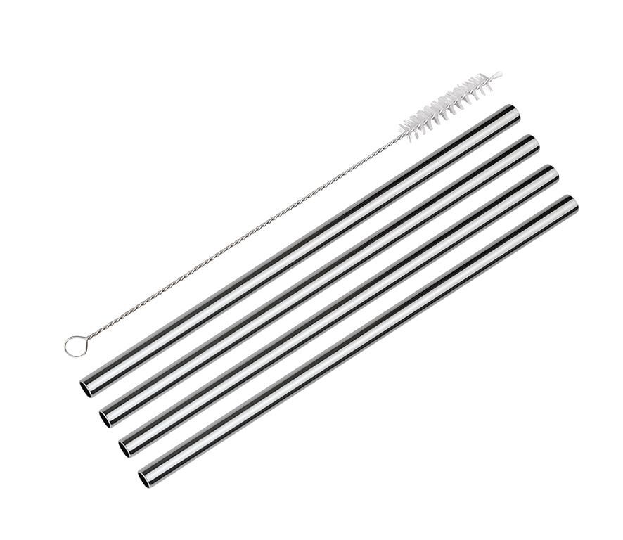 Cilio Trinkhalme STEEL GRANDE gerade - 4er Set