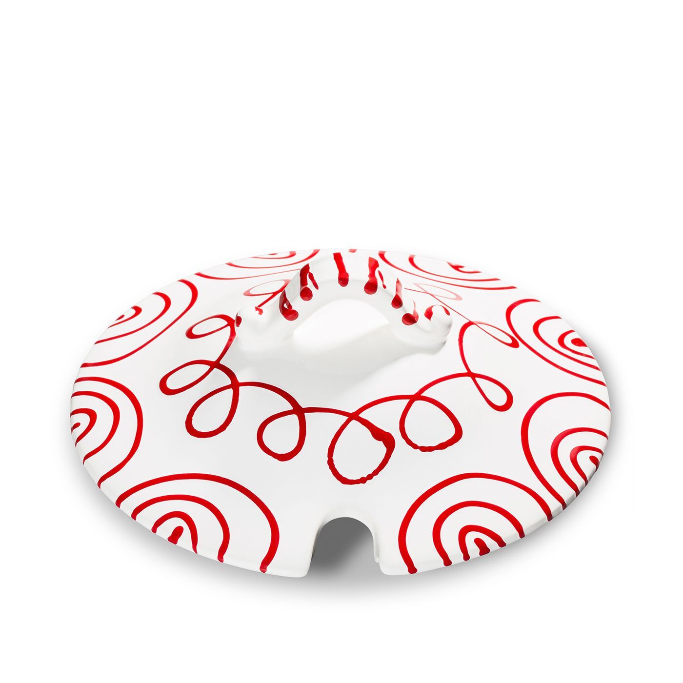 Gmundner Keramik Rotgeflammt, Oberteil Suppentopf