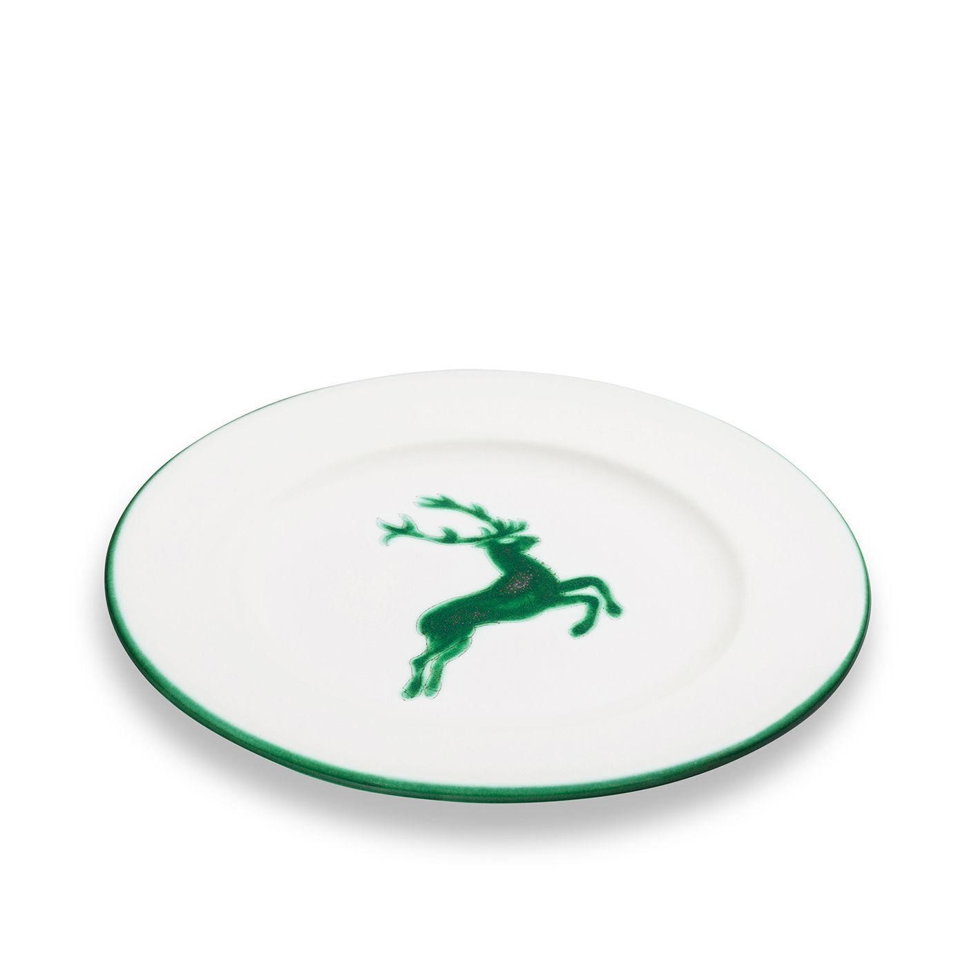 Gmundner Keramik Grüner Hirsch, Dessertteller Gourmet (Ø18cm)