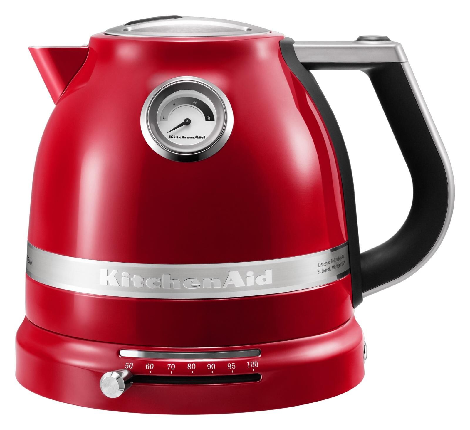 KitchenAid 5KEK1522EER, 1,5 l, 2400 W, Rot, Edelstahl, Aluminium, Regelbare Temperatur, Drahtlos