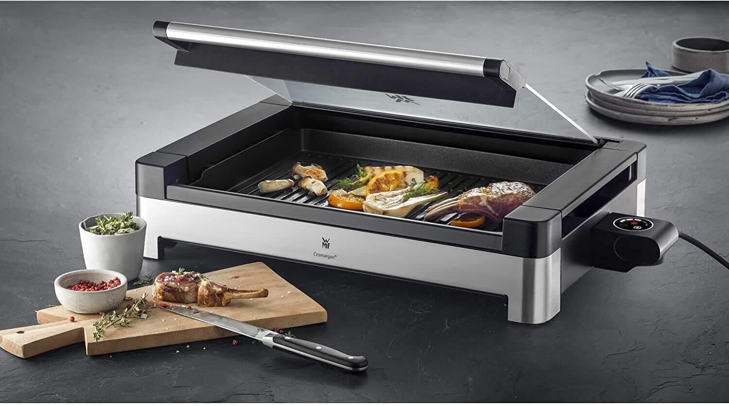 WMF Lono Tischgrill gerippt mit Glasdeckel 0415430011