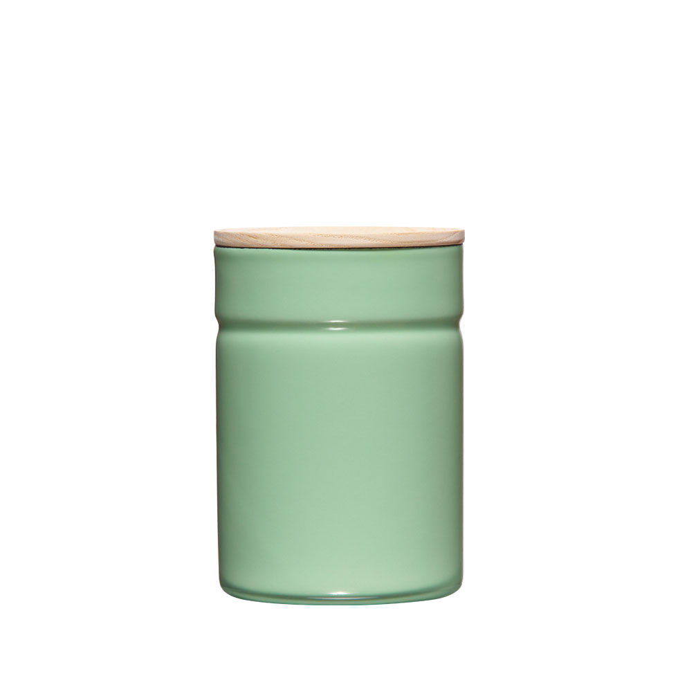 Riess Vorratsdose mit Deckel Ø8cm 525ml slow green Emaille