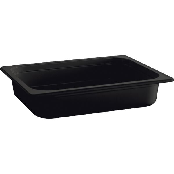 APS Ecoline GN-Behälter, GN 1/2, schwarz, Inhalt: 4,70 Liter, Tiefe: 100 mm