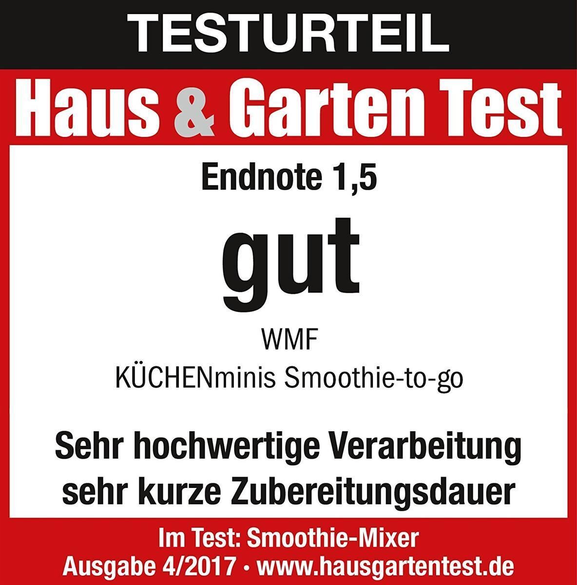 WMF Smothiemaker Küchenminis Fassungsvermögen: 0,6 Liter, 300 Watt cromargan matt