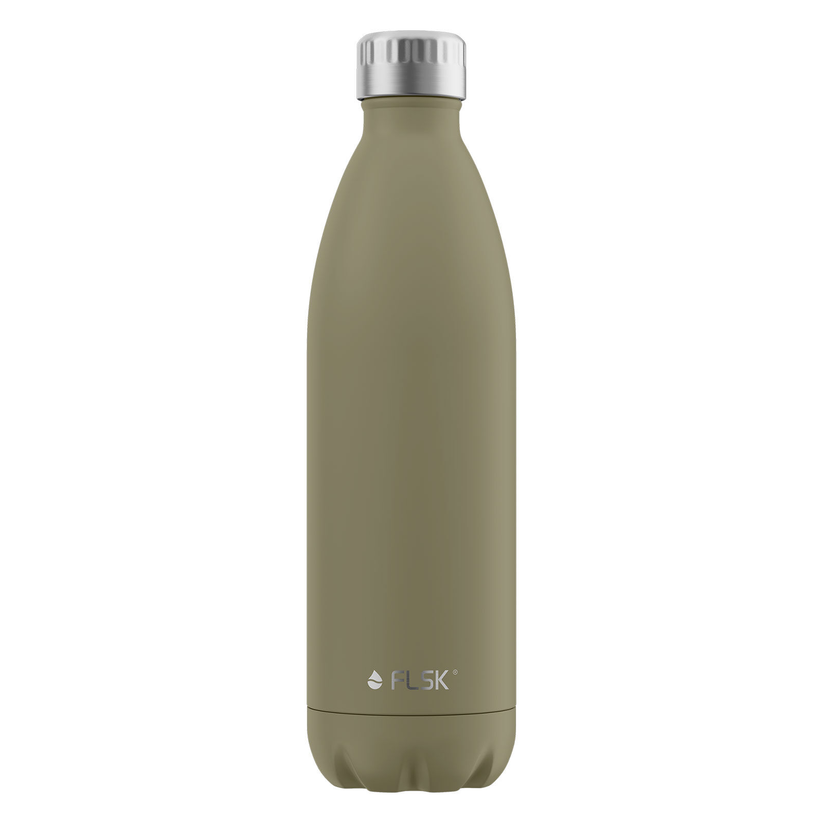 FLSK Isolierflasche 1 liter in khaki farben