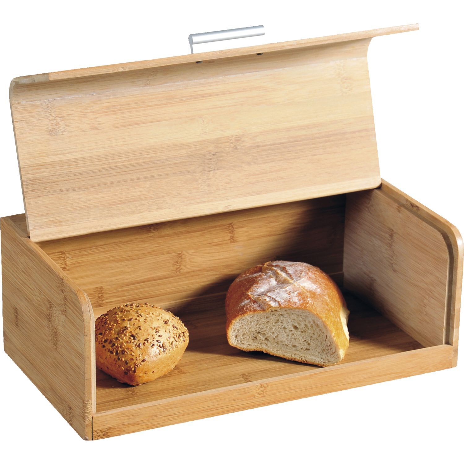 KESPER Brotkasten mit Klappdeckel, Bambus, Länge: 360 mm