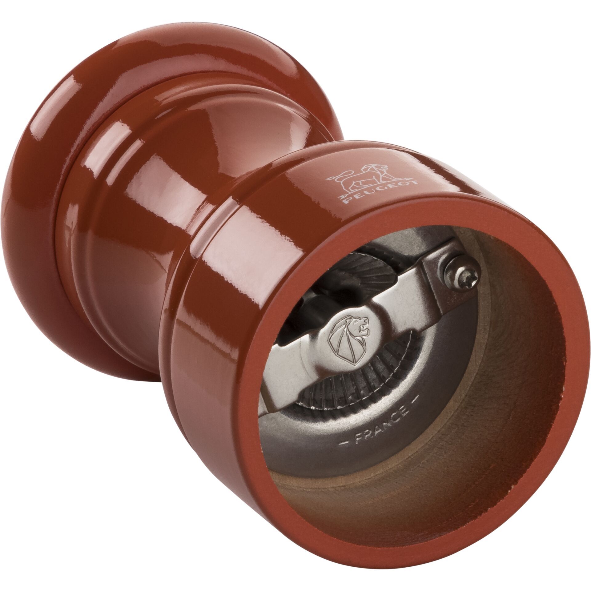 Peugeot Bistro Salzmühle 10 cm Terrakotta lackiertes Holz