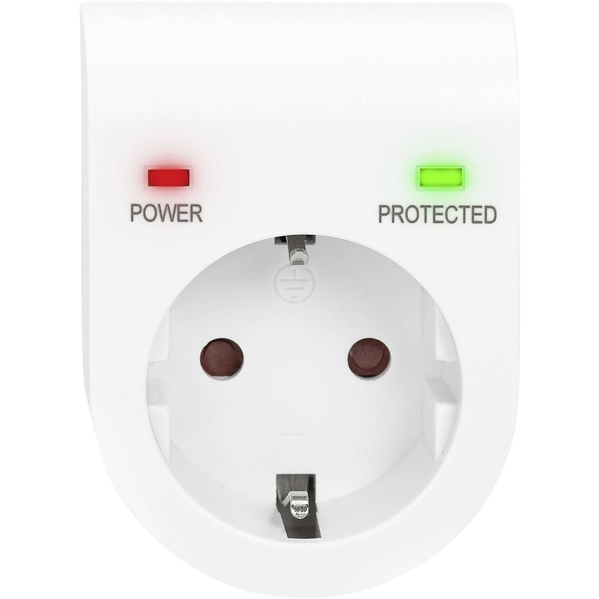 DIGITUS Professional DN-95400 - Überspannungsschutz - Wechselstrom 230 V - 3500 Watt - Ausgangsanschlüsse: 1 - weiß