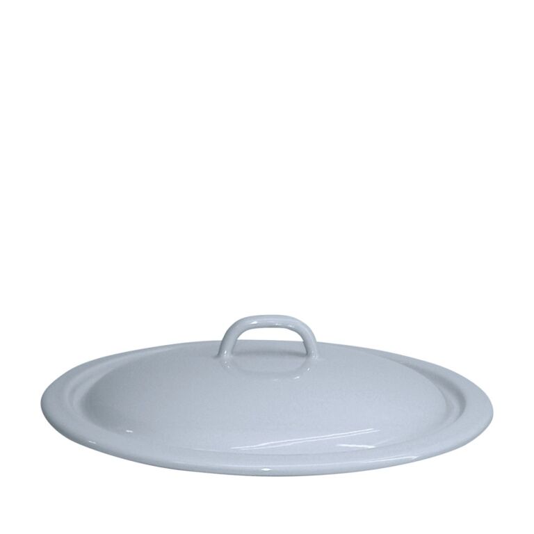 Riess Deckel für Einsiedekasserolle ⌀28cm Pastell Grau Emaille