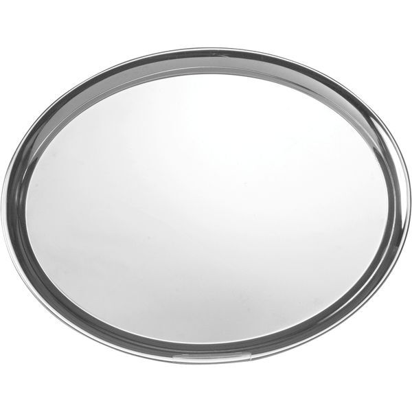 Tablett 18/0 Edelstahl, magnetisch, glänzend, oval, Länge: 320 mm,Breite: 250 mm