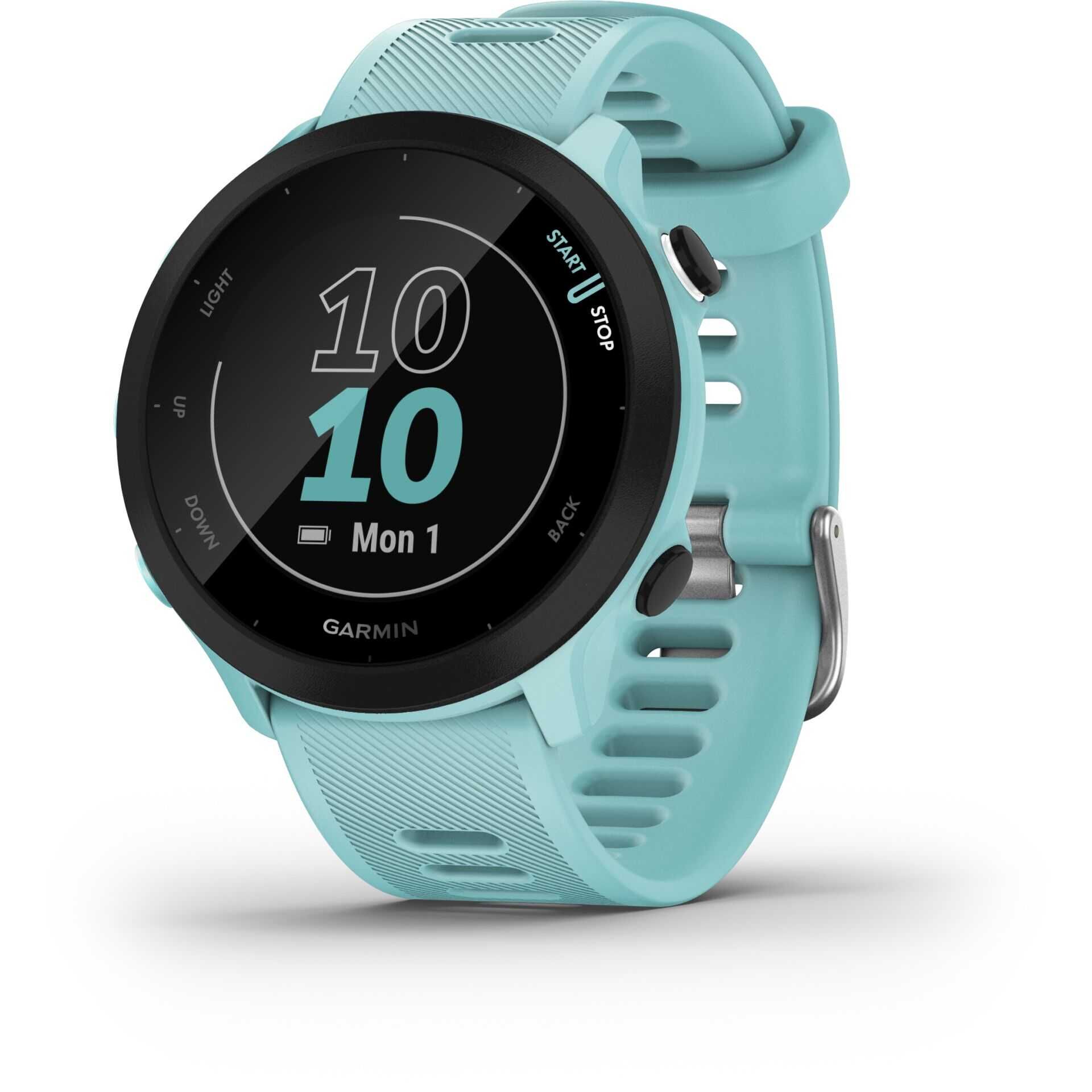 Garmin Forerunner 55 - Aqua green - Sportuhr mit Band - Silikon - aqua green - Anzeige 2.63 cm (1.04")