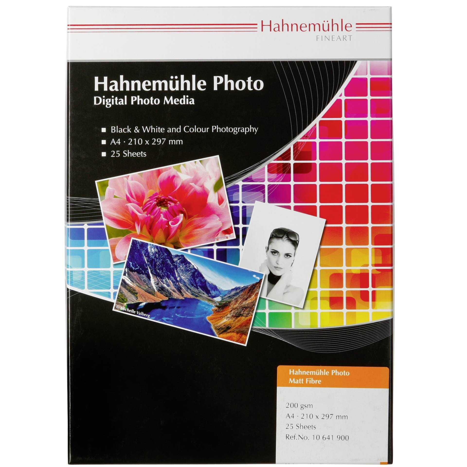 Hahnemuhle Photo Matt Fibre 200 - Glatt matt - 300 Mikron - warmton - A4 (210 x 297 mm) - 200 g/m²