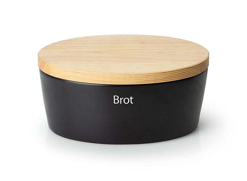 Continenta Brottopf Keramik oval, schwarz