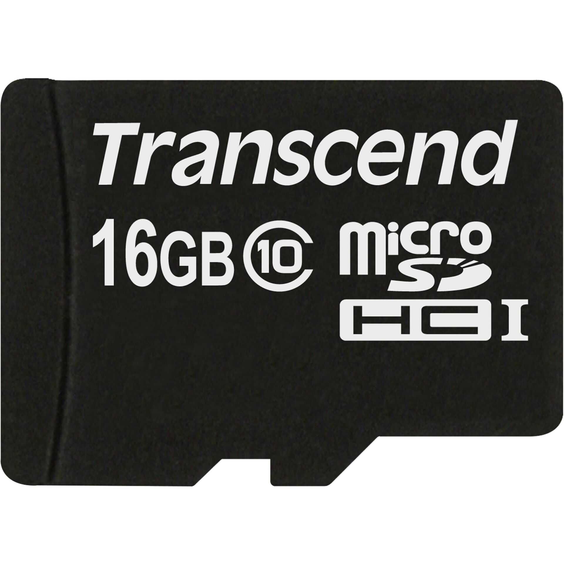 Transcend - Flash-Speicherkarte (microSDHC/SD-Adapter inbegriffen) - 16 GB - Class 10 - microSDHC