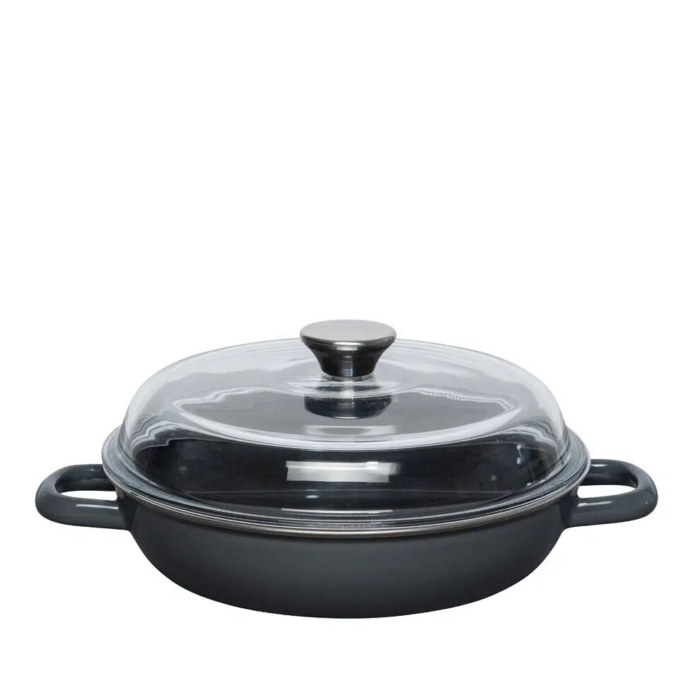 Riess Schmorpfanne mit Glasdeckel 24cm DARK GREY