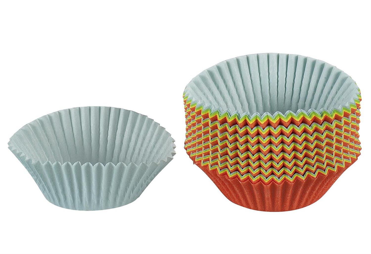 KAISER Papierbackförmchen Muffin Ø7cm farbig sortiert 150er Pack