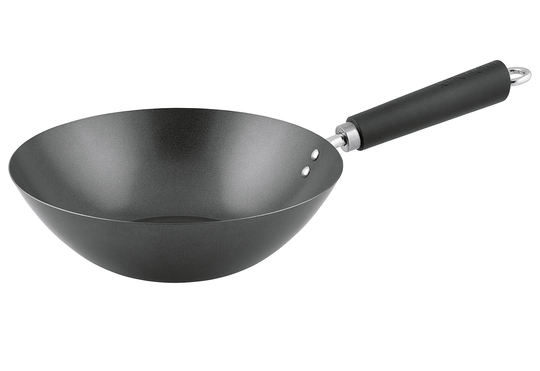 Ken Hom Wok - Karbonstahl mit Antihaftbeschichtung/Phenolharz-Griff, Ø 20 cm