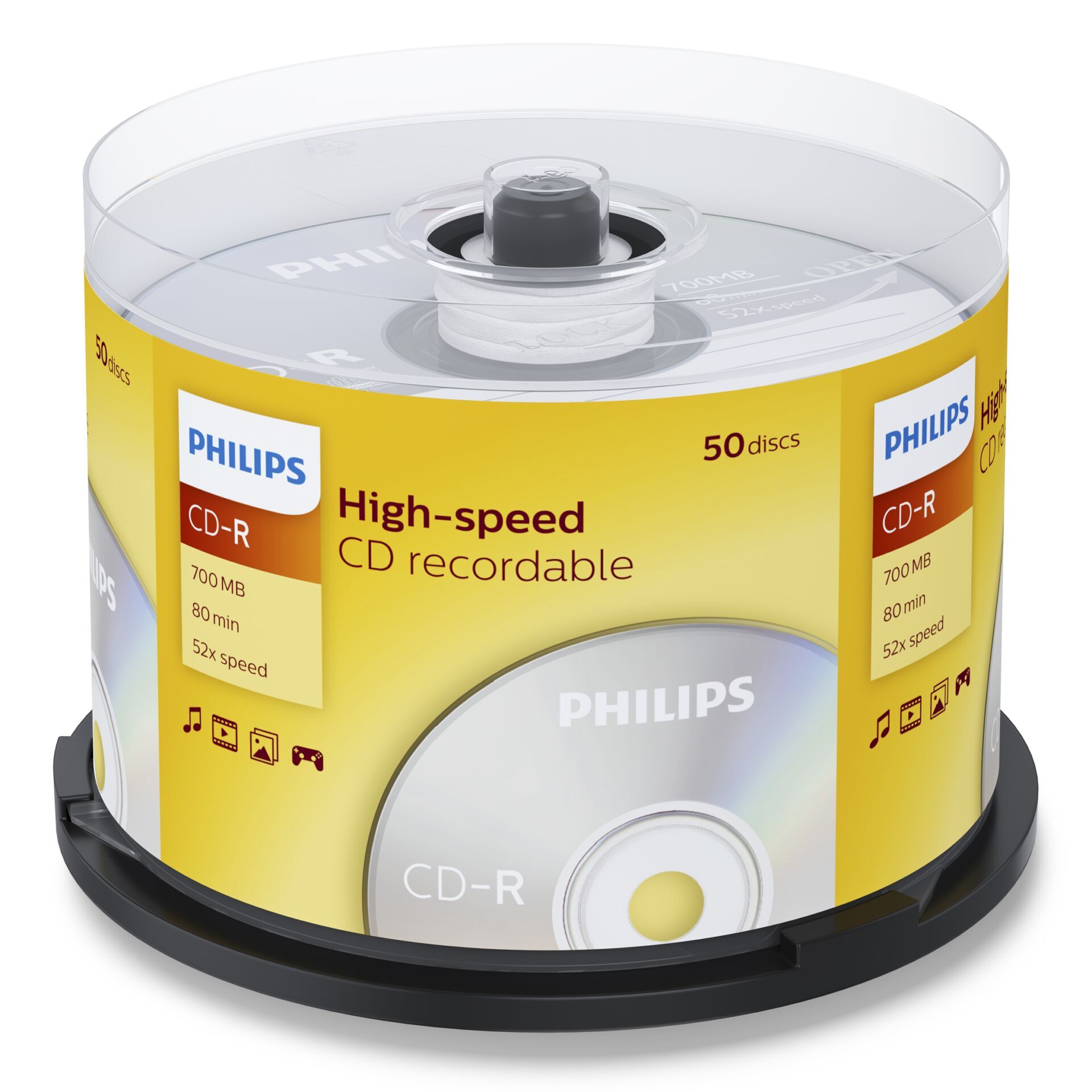 Philips CR7D5NB50 - 50 x CD-R - 700 MB (80 Min) 52x - Spindel