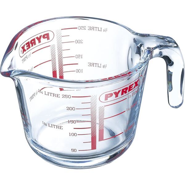 PYREX Messbecher, Inhalt: 0,25 Liter, Höhe: 80 mm, ø: 90 mm