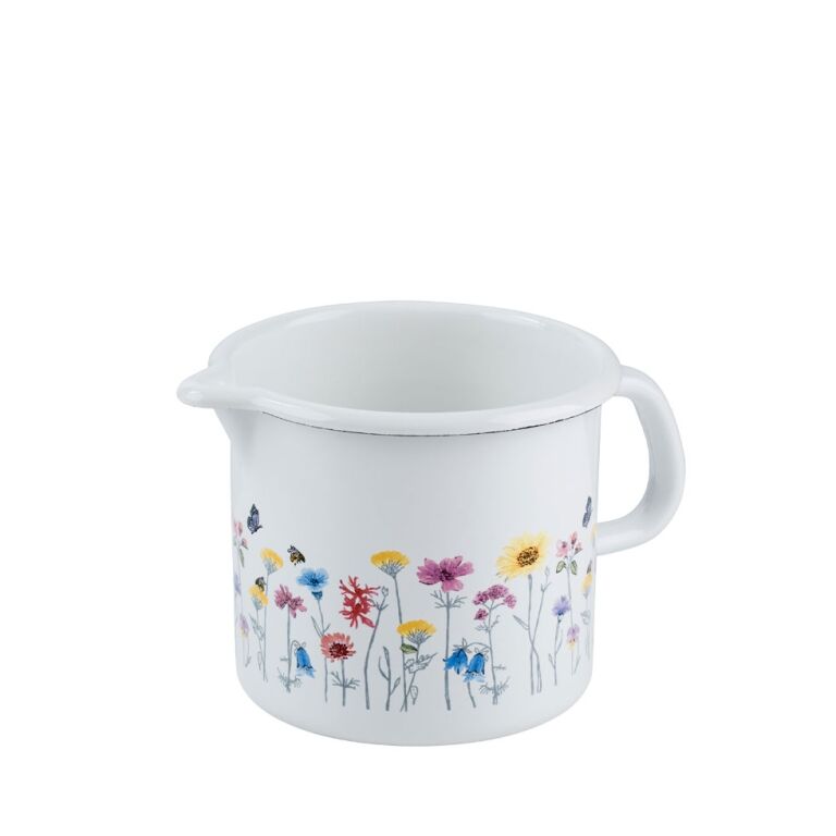Riess Schnabeltopf Ø12cm 1L Flora Emaille