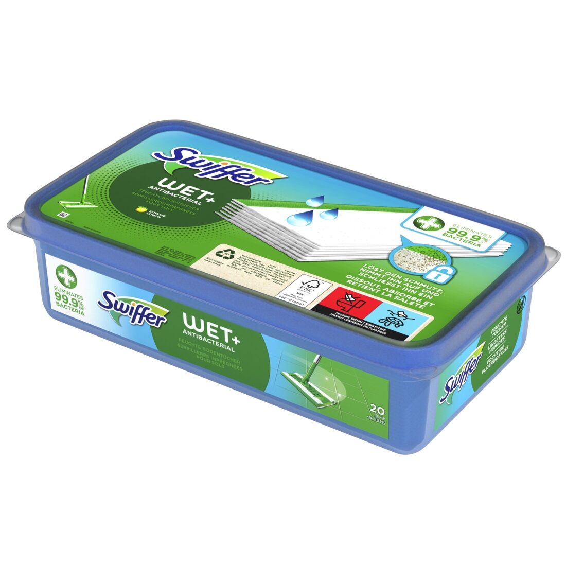 Swiffer Wet Wischtücher Nachfüllpackung 20er Antibakteriell