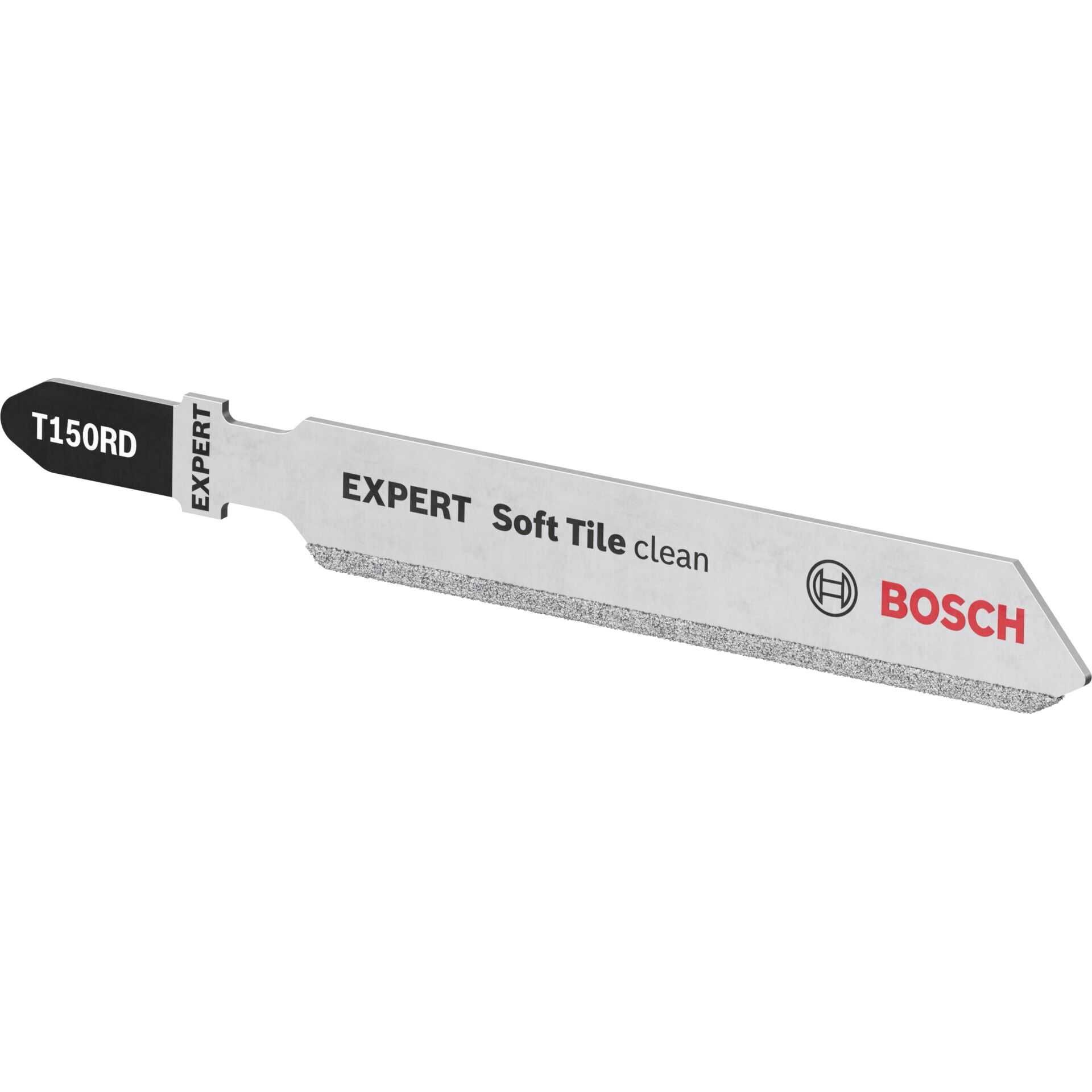 Bosch Expert Soft Tile Clean T150RD - Stichsägenblatt - für weiche Fliesen - 3 Stücke - T-Schaft - Länge: 83 mm
