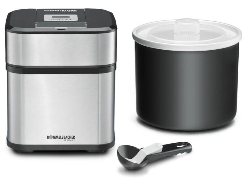 ROMMELSBACHER Eismaschine 12W LCD 1.5 Liter  schwarz-edelstahl IM 12 KURT