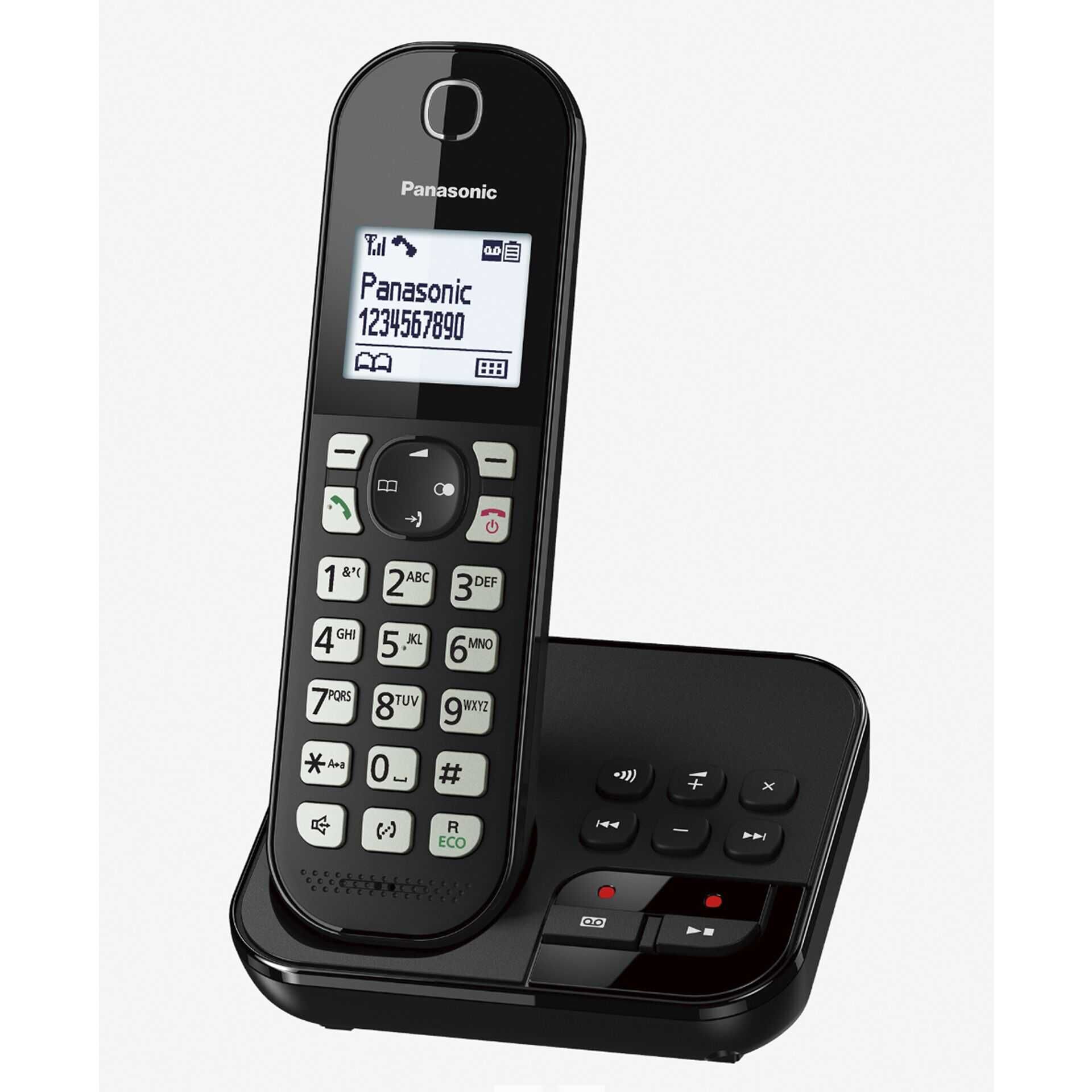 Panasonic KX-TGC460GB - Schnurlostelefon - Anrufbeantworter mit Rufnummernanzeige - Schwarz