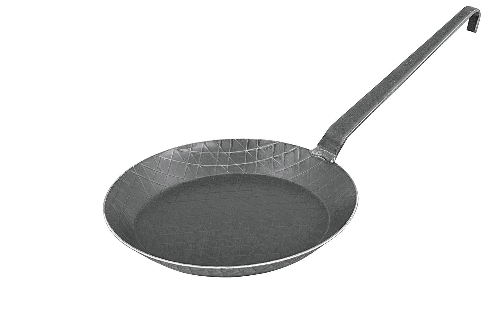 TURK Bratpfanne schmiedeeisern mit Hakenstiel Ø24cm schwarz 65224