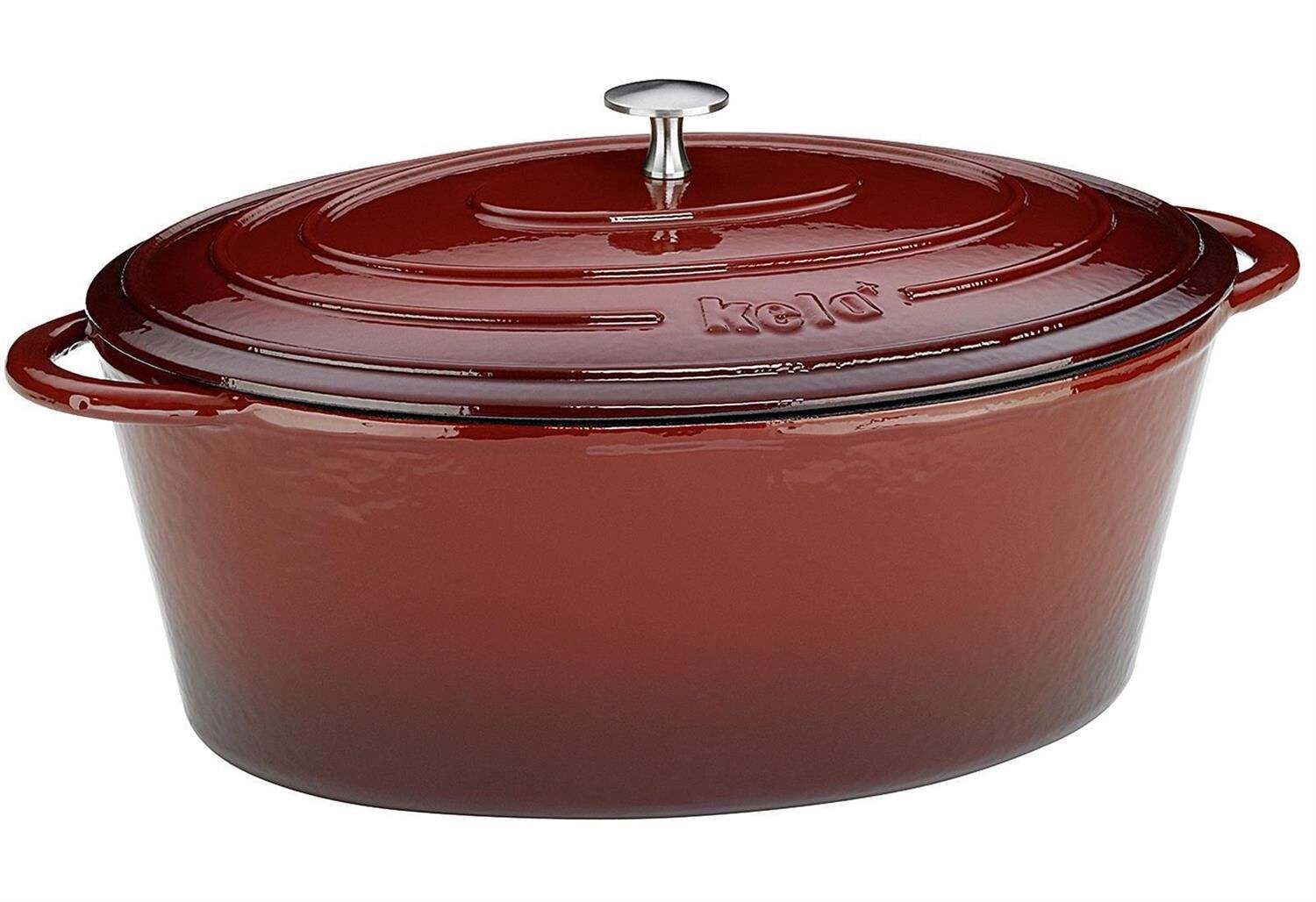 KELA Bräter Calido oval 9 rot/beige