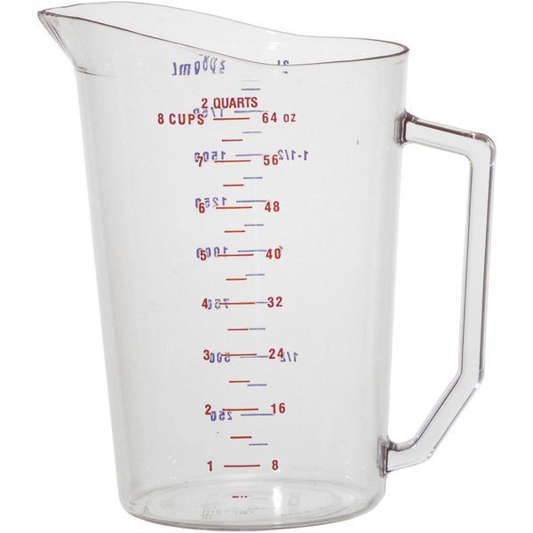 CAMBRO Messbecher Polycarbonat klar, Skala rot, Inhalt: 2,00 Liter