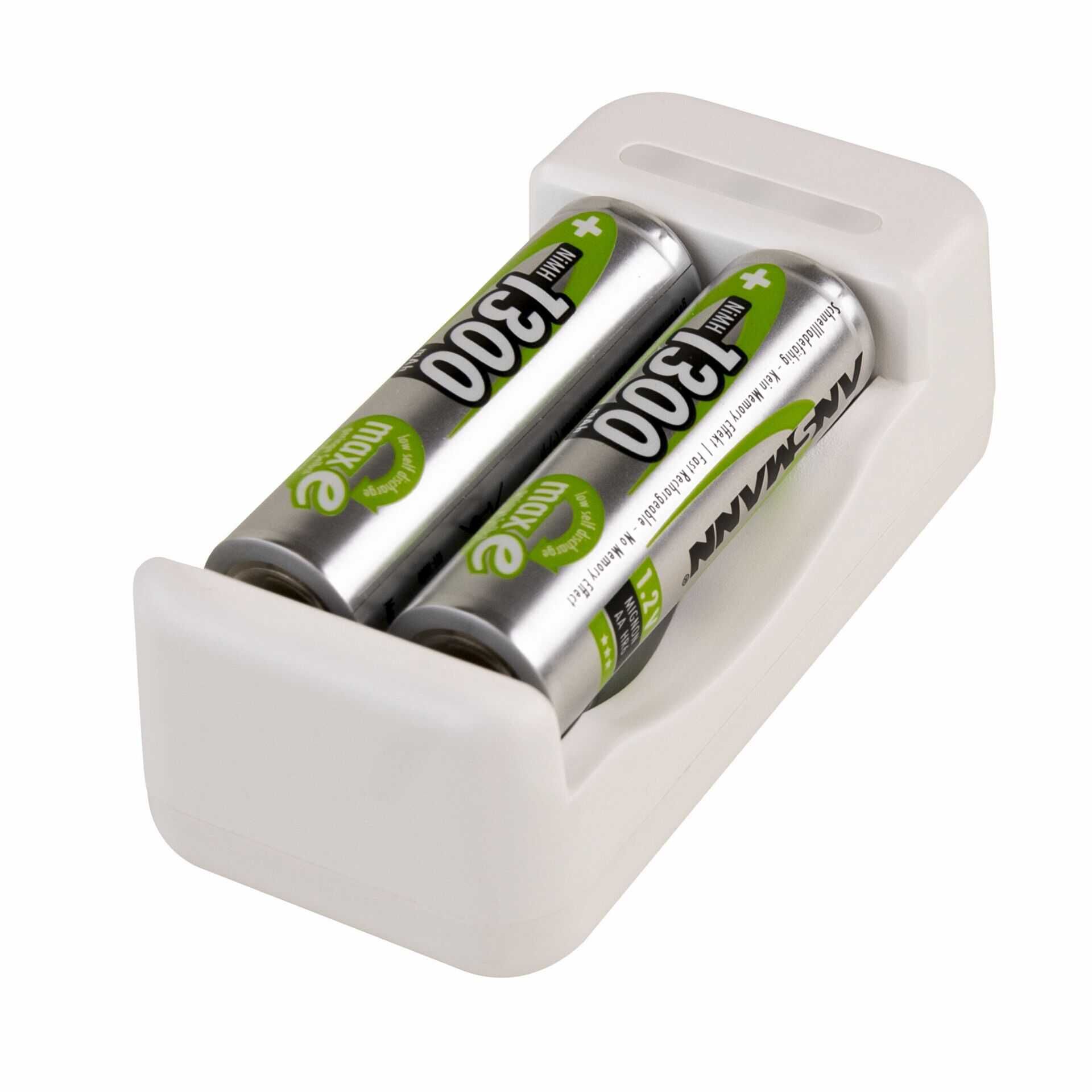 Ansmann Ladegerät Basic II inkl. 2 x AA 1300mAh Akku 1001-0119-01