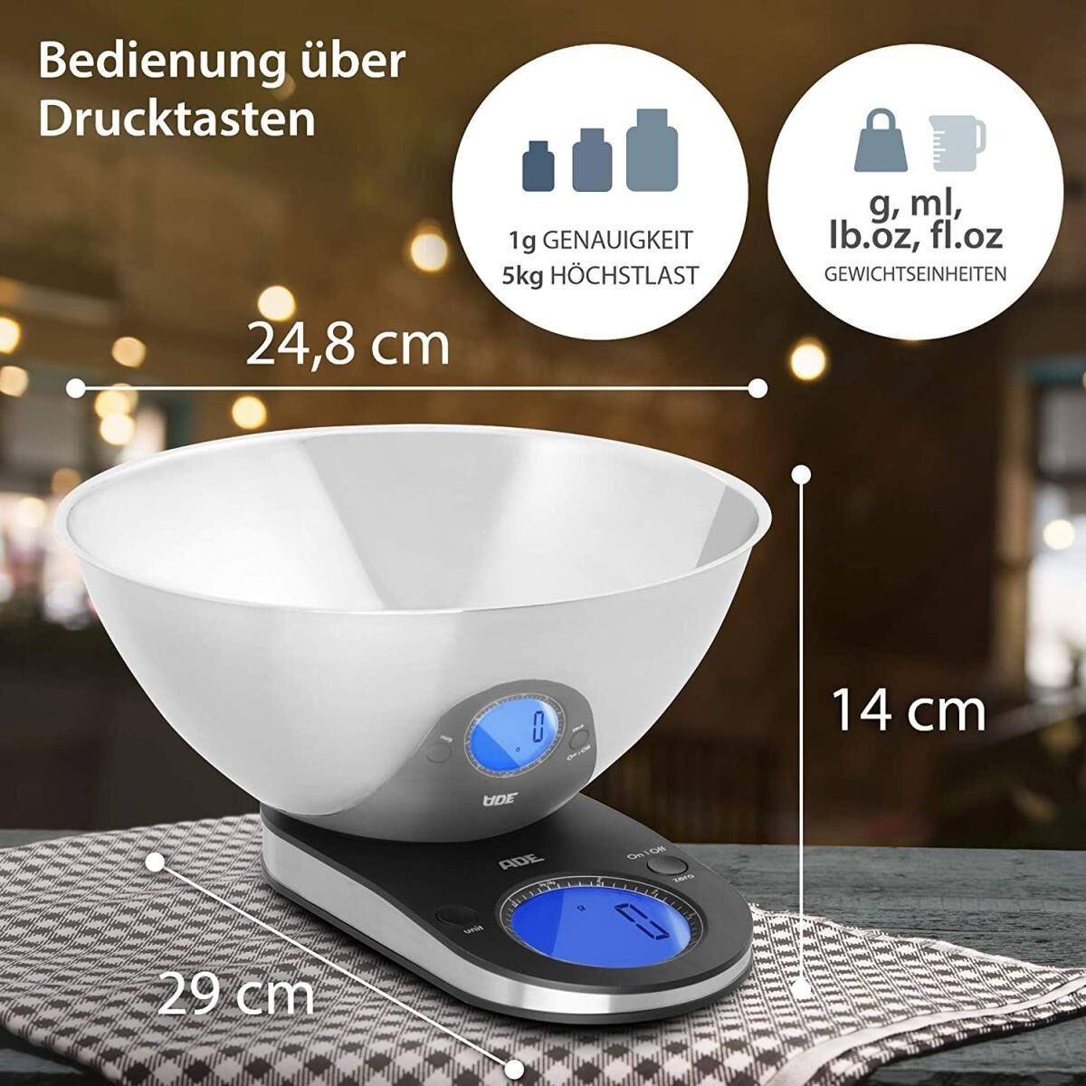 ADE Digitale Schüsselwaage  KE1702