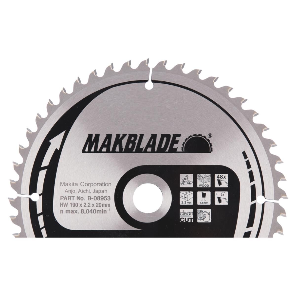 Makita Kreissägeblatt, MAKBLADE 190 x 20 mm, 48 Zähne