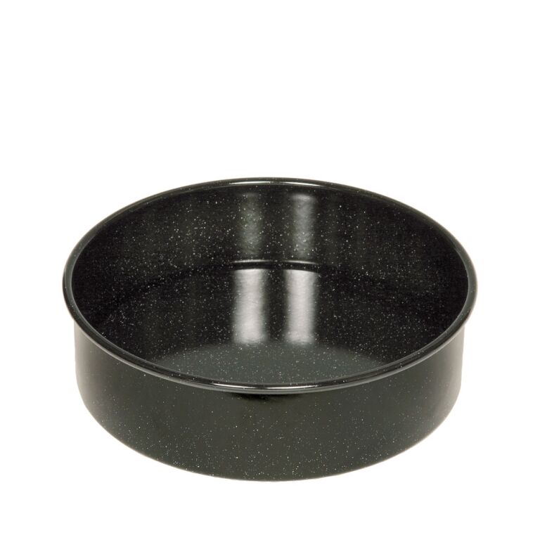 Riess Tortenform Ø24cm mit Hebeboden Schwarz Emaille