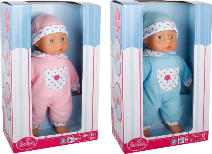 Amia Puppe mit Mütze, sprechend, 28 cm, 2-fach sortiert 50303985