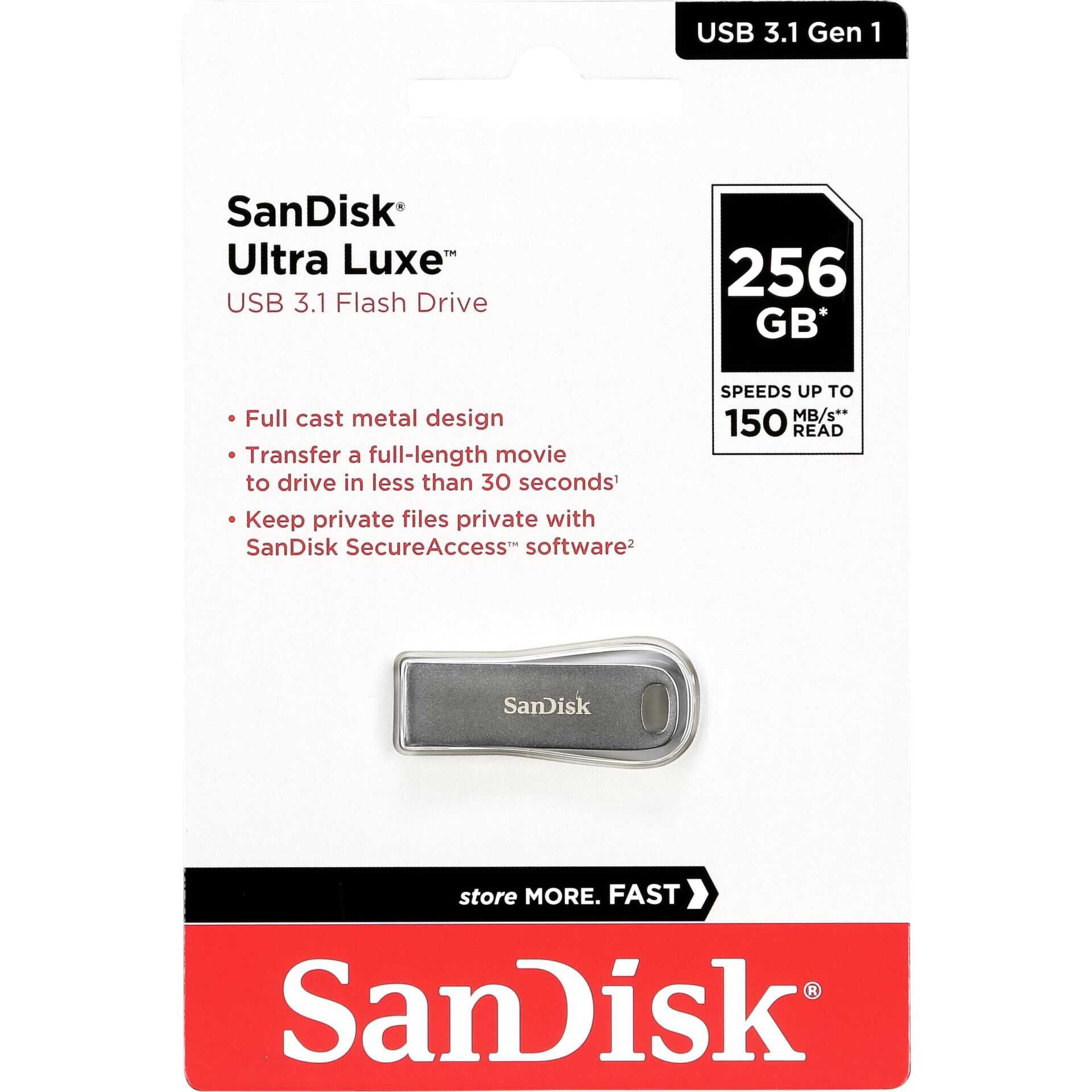 SanDisk Ultra Luxe - USB-Flash-Laufwerk - 256 GB - USB 3.1 Gen 1