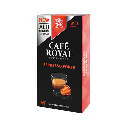 CAFE ROYAL Kaffeekapsel Alu Espresso Forte 10 Kapseln für Nespressom